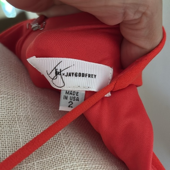 JAYGODFREY Scarlet Backless Gown - Picture 2 of 5